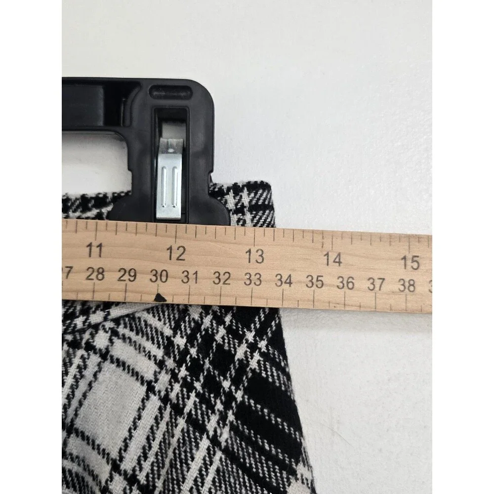 Allegra K Skirt Womens S Midi Black White Plaid Preppy Academia Grunge NWT - Picture 6 of 9